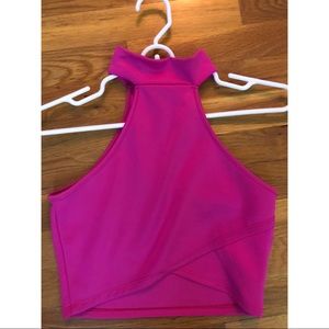 Hot pink crop top